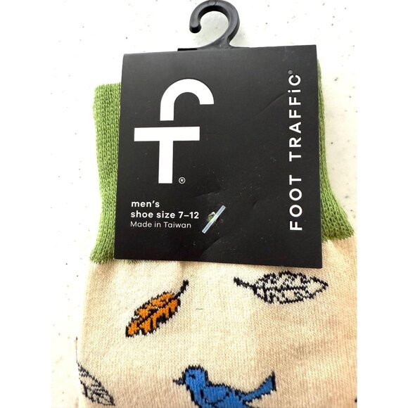 Foot Traffic Bird Nerd Socks Men's Crew Sock Birdwatching - Picture 2 of 4